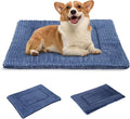 BVAGSS Reversible Dog Crate Pad, Memory Foam Pet Bed Mat, Soft Warm Machine Washable Sleeping Kennel Mattress for Small Medium Dogs XH079 (30''x20''x1.6'',Navy)