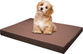 Dogbed4less Memory Foam Platform Dog Bed, Crate Mattress with Waterproof Removable Cover Extra Large 45X27X3 Brown
