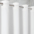 Zemyovia White Waterproof No Hooks Waffle Shower Curtain, 260GSM Heavy Duty Fabric, with 10 Durable Split Grommets, Luxury Hotel Spa Style for Bathroom, Machine Washable, 74 x 72 Standard Size