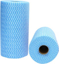 JINYUDOME Handi Wipes Reusable Cloth Disposable Cleaning Cloth Kitchen Dish Cloth Dish Towels Dry Blue Washable Wipes Dish Towel Rolls, Soft Durable And Absorbent, 2 Rolls,Total Pack Of 200, Blue