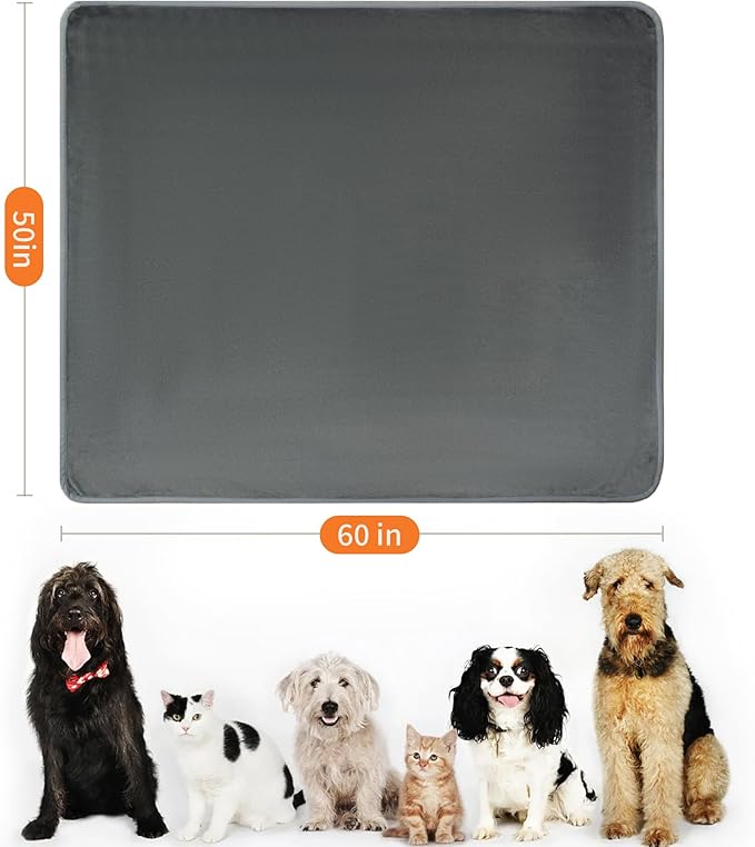 CAPT.SNOOZE Water Proof Blanket 50x60 Inches - Reversible Flannel Blanket for Bed, Sofa,Couch- Spillproof, Leakproof Soft Double-Sided Dark Grey Throw Blanket for Adults, Pets, Couples