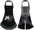 Hyzrz Cute Girls Bowknot Funny Aprons Lady's Kitchen Restaurant Women's Cake Apron with Pocket (Black)