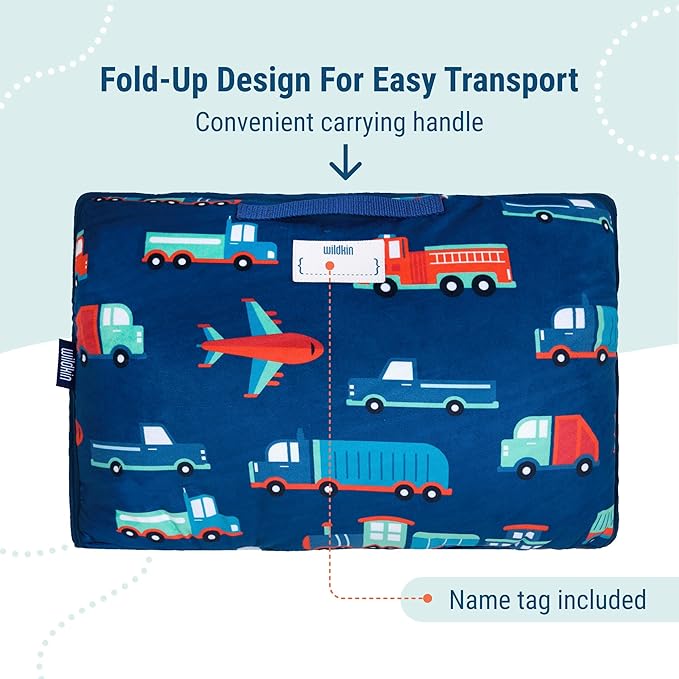 Wildkin Kids Plush Nap Mat – Soft, Cozy, Convenient for Daycare & Preschool