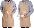 Native Fab Kitchen Apron 2 Pack - 100% Cotton Adjustable, Durable Apron with Pockets, Perfect for Cooking, Baking, Grilling