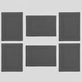 Peace Sleep Bedding Luxury Cotton Bath Mats Set of 6 – 20x32 Inches – 100% Ring-Spun Cotton, 650 GSM – Soft, Absorbent & Quick-Dry – Spa & Hotel Quality – Machine Washable – Dark Grey