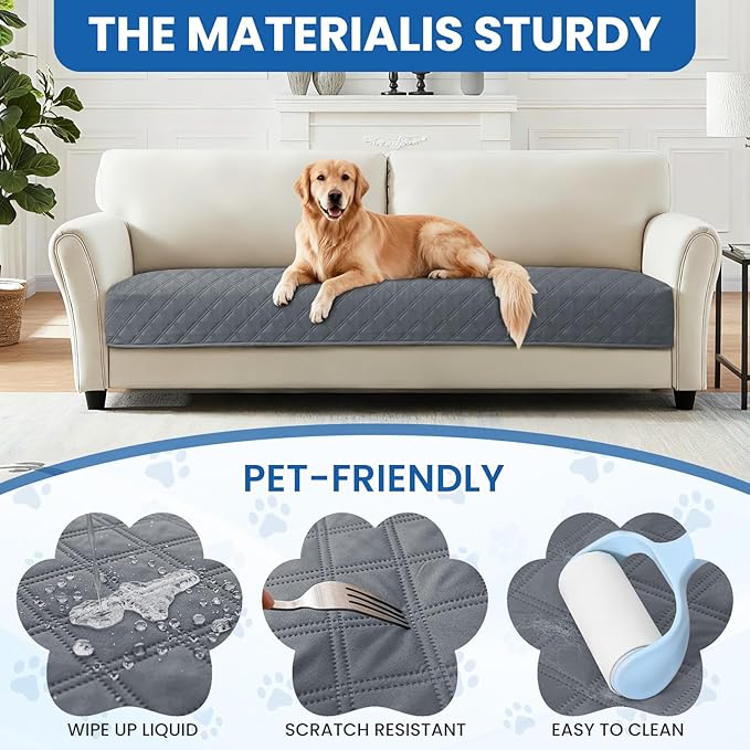 CYCMACO Waterproof Dog Bed Cover Pet Blanket, Soft Couch Cover for Dogs Washable, Non-Slip Dog Blanket Protect Furniture Couch Sofa Car for Puppy Large Dogs Cat (40x50 Inch, Dark Grey)