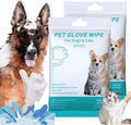Dog Shampoo Mitts Pet Bath Wipes, Pet Cleaning Deodorizing Glove Wipes for Dogs & Cats,Fragrance-Free, Gentle Grooming Mittens for Sensitive Skin (2Pcs)