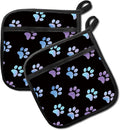 2 Pack Pot Holders for Kitchen Clearance, Cute Hot Pads, Funny Oven Pot Holders, Potholders Sets for Kitchen Heat Resistant Purple Cute Dog Paws
