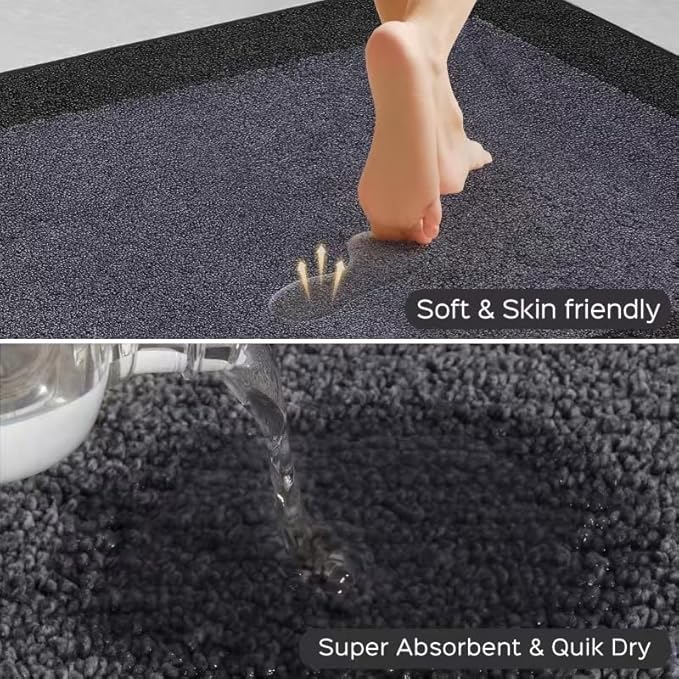 DOMUSTEX Washable Area Rug 34" x 60", Non Slip Kitchen Rug for Floor, Absorbent Entrance Runner Rug for Bedroom, Living Room, (Roll Packing)