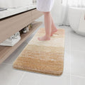 Arotive Microfiber Bathroom Rugs, Shaggy Soft and Absorbent Bath Rug, Non-Slip, Thick Plush Machine Washable Dry Bath Mats for Bathroom, Tub and Shower, 47x17, Beige, Rectangular