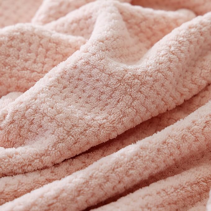 Akzpe 40x80 Inches Bath Sheets Towels for Adults Oversized Bath Towels Extra Large Luxury Super Soft Absorbent Quick Dry Microfiber (Pink,6PCS)