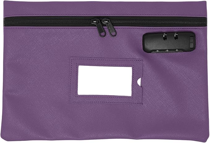 GIDABRAND Medicine Bag | 12x8 Inch Med Bag | Medication Bag for Traveling | Locking Zipper Pouch Organizer (Purple)