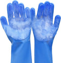 Yintoper Pet Grooming Gloves, Dog Washing Gloves with High-Density Teeth, Heat Resistant Silicone Cat Hair Remover with Enhanced Five Finger Design, Bathing and Massaging for Dogs and Cats