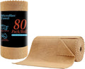 Tigona 80 Pack Microfiber Cleaning Cloth Roll,Lint Free Rags & Tear Away Reusable Towels Washable Scratch,Ultra Absorbent Dish Rags(12" x 12") for Car Kitchen Home Garage-Dark Coffee