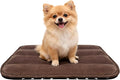 Fogkiss Dog Bed Mat, Reversible Dog Crate Pad with Washable Kennel Mat and Soft Foam, Flat Pet Bed for Dogs & Cats, for Crates Carriers & Travel (Dark Brown, 23" L*14" W*1.5" Th)
