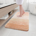Arotive Microfiber Bathroom Rugs, Shaggy Soft and Absorbent Bath Rug, Non-Slip, Thick Plush Machine Washable Dry Bath Mats for Bathroom, Tub and Shower, 44x24, Peach, Rectangular