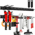 WEZAFO 64 Inches Garage Tool Organizer Wall Mount, Tool Storage Rack Wall Mount, Heavy Duty Garden Wall Organizer System for Yard, garage and Shed, Tool Holder for Hanging Rake Snowboard Broom Mop