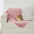 Yaning Waterproof Blanket for Bed Couch Sofa Car, Soft Leakproof Dog Blanket with 3D Bubble Pattern, Reversible Water Proof Pet Blankets for Dogs Cats Puppies (30"x40", Dusty Pink)