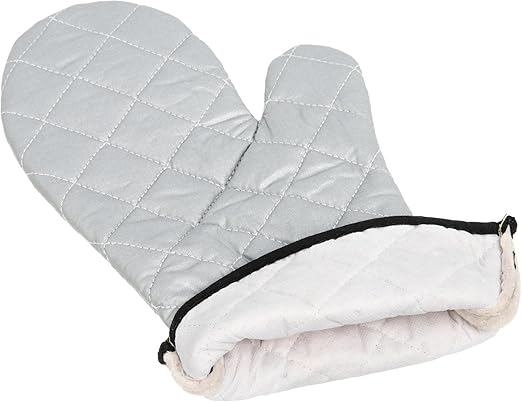 San Jamar 801SG15 Silicone Temperature Protection Oven/Freezer Mitt, 15" Length, Silver