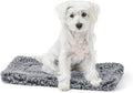 PELZIN Stoutwool Indestructible Dog Bed - Fluffy Chew Proof Dog Crate Pad - Tough Kennel Pad for Aggressive Chewers - Ideal for Extra Small Breeds & Fits 22-Inch Crate - 21"x12", Charcoal