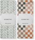 GEOMETRY Kitchen Tea Towels - Quick Dry Microfiber Dish Towels for Kitchen Checkmate CA, 18" x 30" 2-Pack