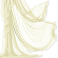 Barcelonetta | Chiffon Fabric | Decoration, Drapery Fabric | Wedding, Gender Reveal, Baby Shower, Birthday | for Arbor, Arch, Canopy, Table and Chair Decoration (Light Ivory, 10 Yards)
