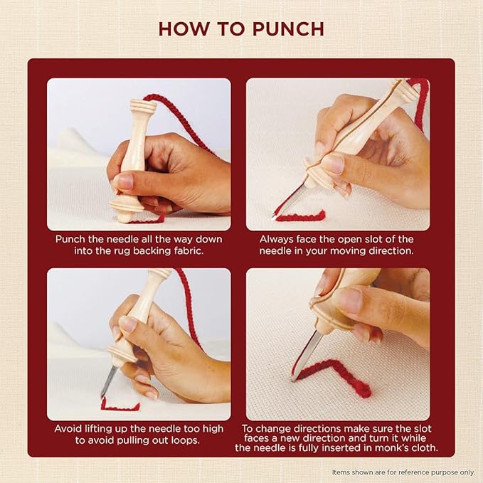 The Oxford Company Punch Needle Kit (Purple Pear)