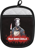WCGXKO Horror Oven Mitt Pot Holder with Pocket Horror Movie Merchandise for Fans (MAD KN)