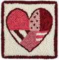 The Oxford Company Punch Needle Kit (Patchwork Red Heart)