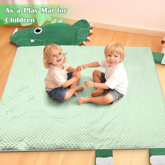 Toddler Nap Mat,Elephant Kids Sleeping Bag 67‘’×27‘’,Extra Large Slumber Bag Thick with Removable Pillow for Girls Boys,Soft Plush Roll Up Sleeping Mat Lightweight for Preschool,Daycare,Travel