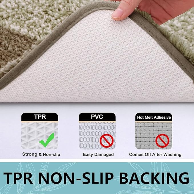 Arotive Microfiber Bathroom Rugs, Shaggy Soft and Absorbent Bath Rug, Non-Slip, Thick Plush Machine Washable Dry Bath Mats for Bathroom, Tub and Shower, 47x24, Coffee, Rectangular