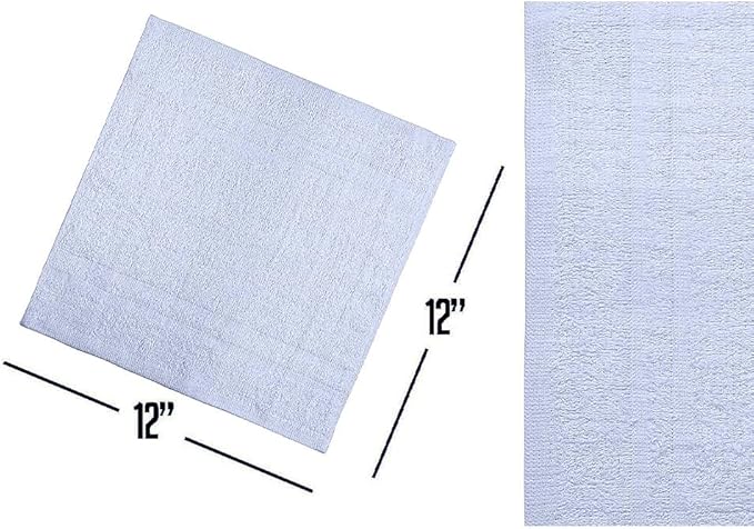 TOALLA 100% Cotton Washcloths - 60 Pack|700 GSM|Soft Face & Body Washcloths|Highly Absorbent|12 x 12 Inches|Blue