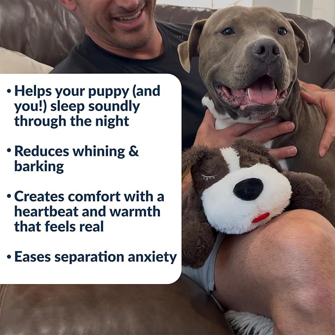 Snuggle Puppy Original Toys - Heartbeat Puppy for Dogs - Pet Anxiety Relief and Calming Aid - Comfort Dog Toys for Behavioral Training