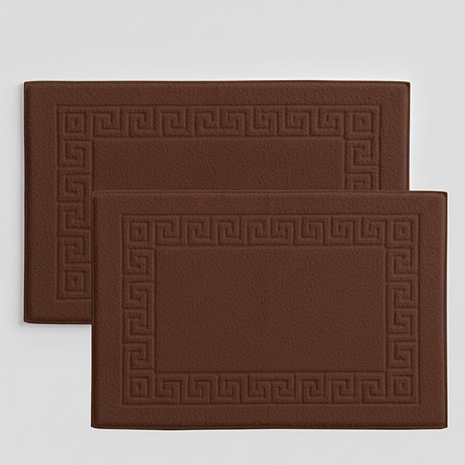 Peace Sleep Bedding Luxury Cotton Bath Mats Set of 2 – 20x32 Inches – 100% Ring-Spun Cotton, 650 GSM – Soft, Absorbent & Quick-Dry – Spa & Hotel Quality – Machine Washable – Chocolate