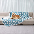 Maidewow Waterproof Pet Blanket,Dog Bed Covers Couch Sofa Stylish Jacquard Pets Throw Blankets for Puppy Cats Washable Reversible Furniture Protection Covers (Blue Cloud,S)