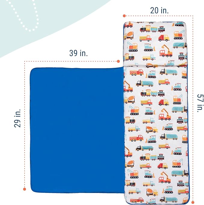 Wildkin Kids Plush Nap Mat – Soft, Cozy, Convenient for Daycare & Preschool