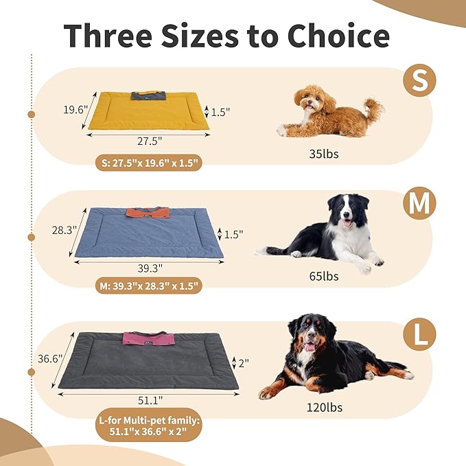 Outdoor Foldable Dog Mat Durable Teflon-Coated Oxford Material Waterproof Thin Dog pad Travel-Friendly Machine Washable Design for Camping/Car (Blue, Large (51.2 * 36.6 * 2 in))