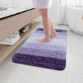 Arotive Microfiber Bathroom Rugs, Shaggy Soft and Absorbent Bath Rug, Non-Slip, Thick Plush Machine Washable Dry Bath Mats for Bathroom, Tub and Shower, 40x24, Dark Purple, Rectangular