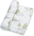 LollyBanks 100% Cotton Soft Muslin Swaddle Blankets, Polar Bear Theme, 47 x 47 Inches, 3-Pack