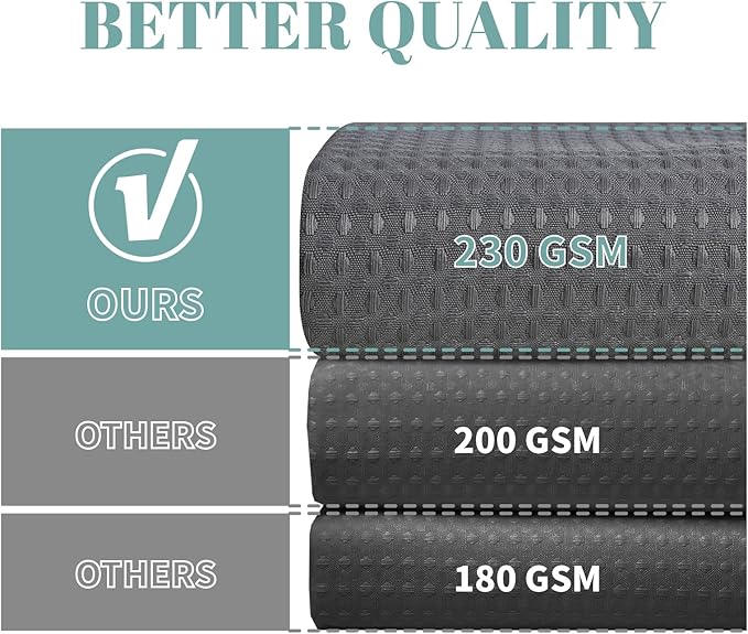 eachope Charcoal Grey Extra Long No Hook Waffle Weave Shower Curtain with snap-in Liner Replacement, 230GSM Waterproof Fabric Hotel Shower Curtain Set for Bathroom, Through Mesh Top Window,71Wx86H