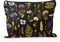 Cafl Watercolor Wildflowers Makeup Bag Travel Large Dandelion Floral Cosmetic Bag Organizer toiletry Essentials Jewelry Skincare Zipper Bag For Women -10×8 inch
