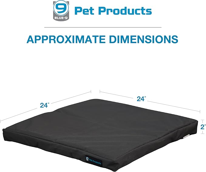 Blue-9 Pet Products Restore Dog Bed, Durable, Water Resistant, and Washable Design, 24” Square