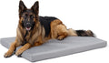 PELZIN Cybarmour Indestructible Dog Bed - Outdoor Waterproof Chew Proof Dog Crate Pad - Orthopedic Kennel Mat for Aggressive Chewers - Extra Large Breeds & Fits 48-Inch Crate - 47"x29", Limestone