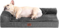 EHEYCIGA Orthopedic Dog Bed Medium Size Dogs, Memory Foam Dog Bed with Washable Removable Cover, Waterproof Pet Sofa Couch for Crate with Nonskid Bottom, 30x20x6, Dark Grey