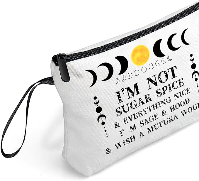 Spiritual Unusual Birthday Gift for Women Teenager Girl Small Cosmetic Makeup Bag for Purse Witch Stuff