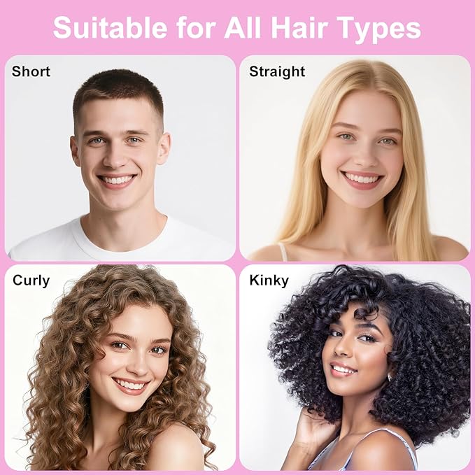 2-Pack Curly Hair Brush, Curl Defining Brush with Soft Boar Bristles Detangling Tangled Glides, Wide-Teeth Design Effortlessly Shaping & Defining Curls, Curling Definer for Wet & Dry Hair (Green Pink)