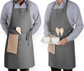 Native Fab Kitchen Apron 2 Pack - 100% Cotton Adjustable, Durable Apron with Pockets, Perfect for Cooking, Baking, Grilling