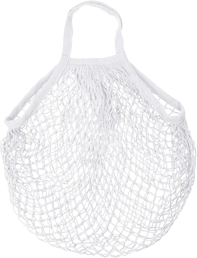 MECCANIXITY Cotton Mesh Bag Reusable Washable Mesh Net String Grocery Bags Organizer for Fruits Vegetables Shopping