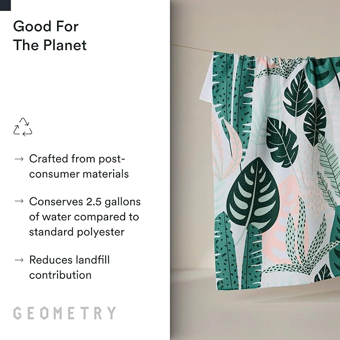 GEOMETRY Kitchen Tea Towels - Quick Dry Microfiber Dish Towels for Kitchen Diedre, 18" x 30" 1 Pack