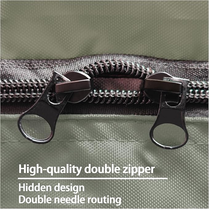 Dalema Dog Bed Cover,Waterproof Tough Plastic DIY Pet Bed Cover,Non Stick Hair Easy to Clean Rectangular Fillable Dog Bed Covers with Zipper(Greyish Green,44" L x 32" W x 4" Th,Cover Only)